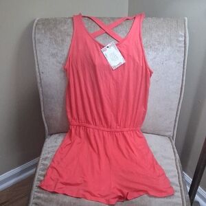 Pink Rose Coral Sleeveless Dress